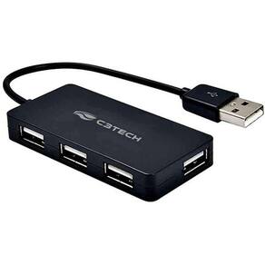Hub USB 2.0 C3Tech 4 Portas HU-220BK - 480Mbps