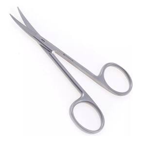 Tesoura Íris Curva 10 Cm Profissional Aço Inox Esterilizável