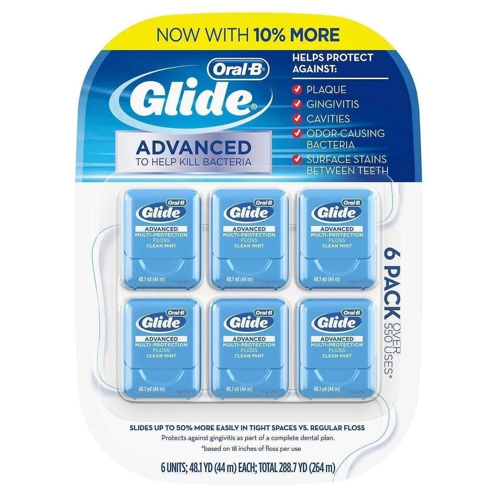 Oral B Glide Advanced Floss Fio Dental Pack 6 Unidades