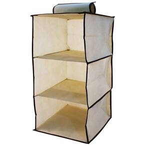 Organizador Suspenso TNT 3 Prateleiras Marfim 30x30x60cm