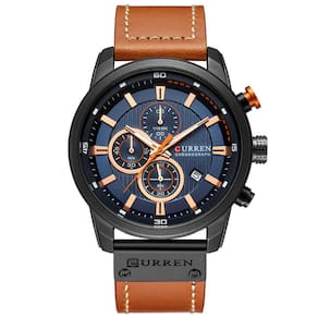 Relógio Curren Technos 8291 para homens azul e prata