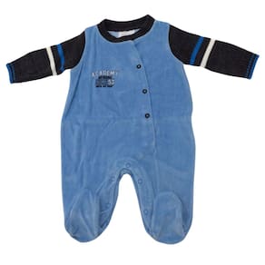 Macacão Plush bebe masc Noruega Azul