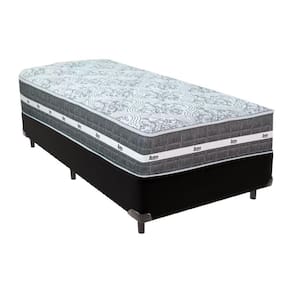 Cama Box Preto E Colchão Black Graphite Molas Ensacadas Solteiro 88x188x32 Anjos