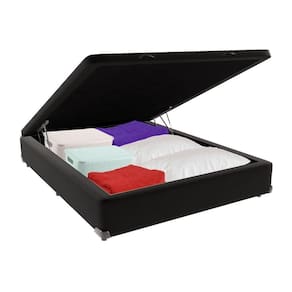 Cama Box Baú Casal 138x188 Preto - Design Sofisticado