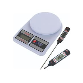 Kit Culinária Com Balança E Termômetro Digitais