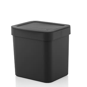 Lixeira preta pequena 2,5 Litros casa banheiro cozinha Ou