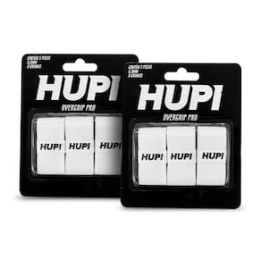 Kit com 02 Overgrip HUPI Pro Branco Pack 03 Unidades