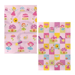 Tapete Dobrável Dupla Face 120 x 180 cm Fadinha Rosa - Buba