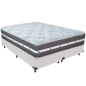 Cama Box Branco E Colchão Black Graphite Molas Ensacadas King 193x203x32 Anjos