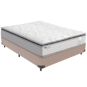 Cama Box Bege E Colchão Amsterdã Molas Ensacadas Casal Probel