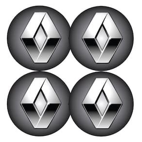 Jogo Bottom- Emblema Para Calota Compativel C-renault 51mm Degrade 4 Pecas Resinado