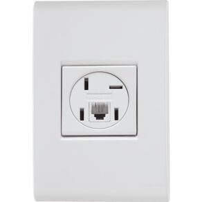 Conjunto 4 X 2 Com 1 Tomada Telefone 4p E Rj11 Liz Branco - Tramontina