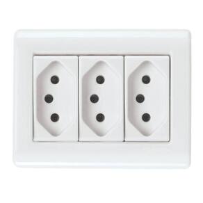 Conjunto Caixa 3 Tomadas 2p + T250v/ 10a - Tramontina