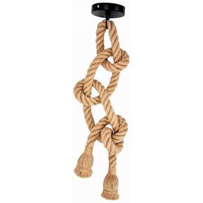 Pendente Corda Sisal 2 Lâmpadas - Estilo Antigo - 110220V