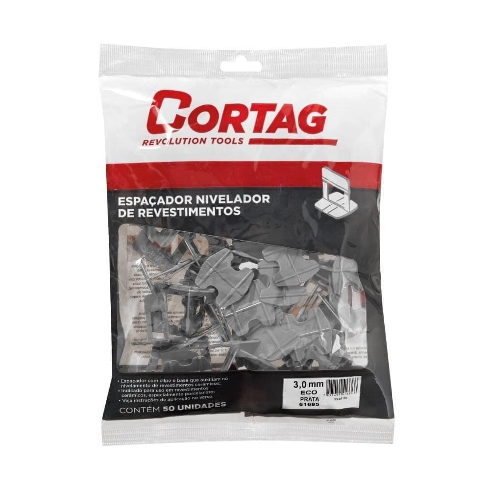 Espaçador Nivelador Cortag Eco Prata 3mm - Embalagem com 50 Unidades