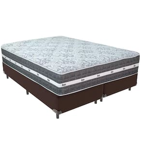 Cama Box Marrom E Colchão Black Graphite Molas Ensacadas King 193x203x27 Anjos