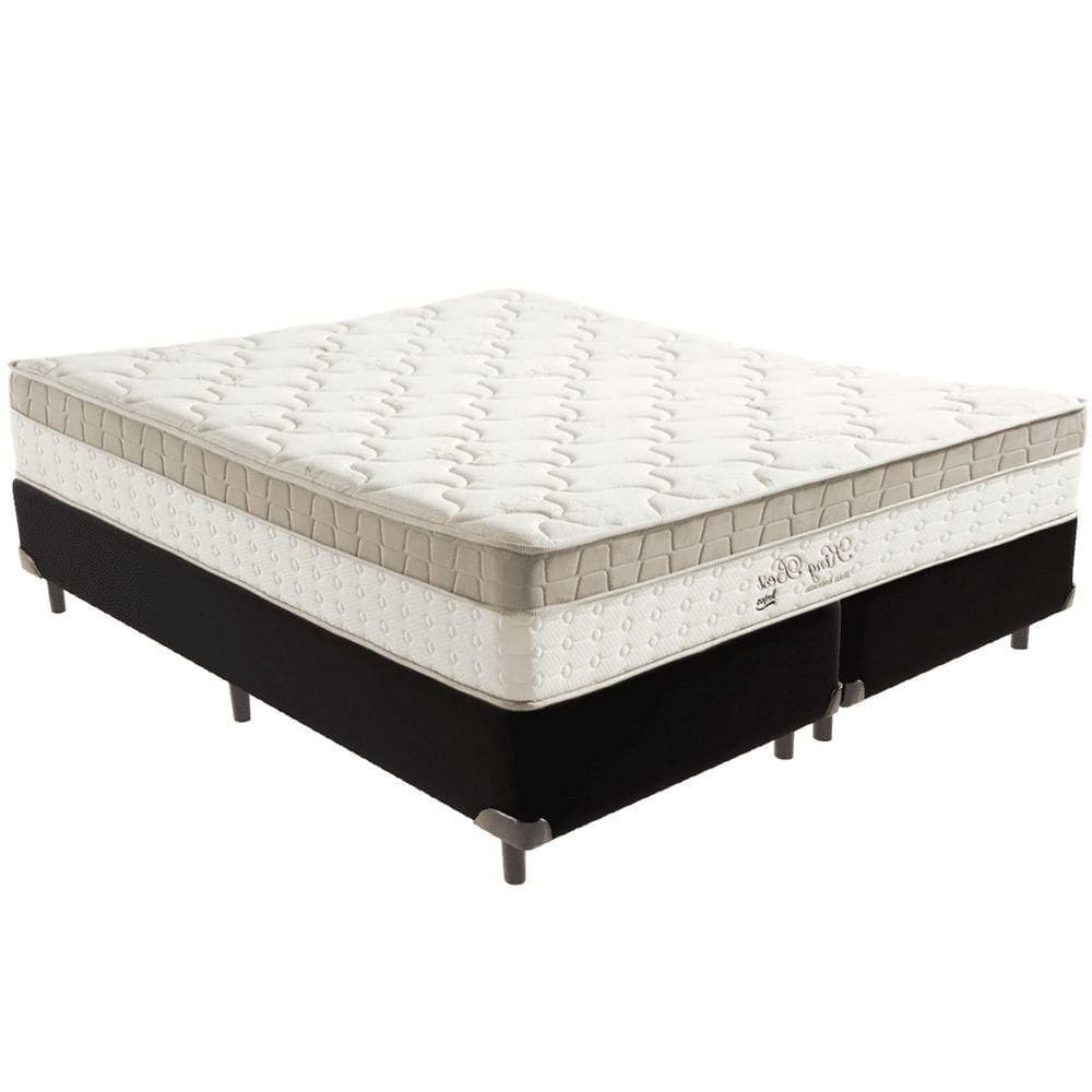 Cama Box Preto E Colchão King Best Molas Ensacadas King 193x203x33 Anjos