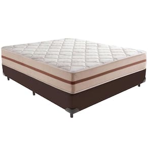 Cama Box Marrom E Colchão Classic 22 Cm Molas Ensacadas Casal Anjos