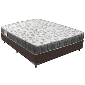 Cama Box Marrom E Colchão Iso100 Espuma D33 Viúvo Ortobom