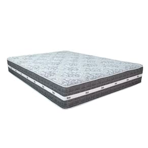 Cama Box Bege E Colchão Black Graphite Molas Ensacadas King 193x203x32 Anjos