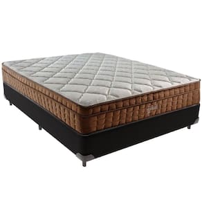 Cama Box Preto E Colchão Anjos Star Pillow In Molas Ensacadas Casal Anjos