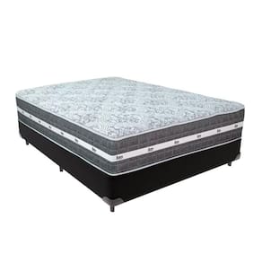 Cama Box Preto E Colchão Black Graphite Molas Ensacadas Casal 138x188x27 Anjos