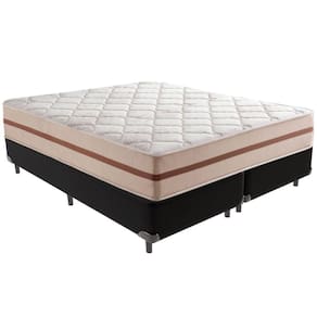 Cama Box Preto E Colchão Classic 26 Cm Molas Ensacadas Queen Anjos