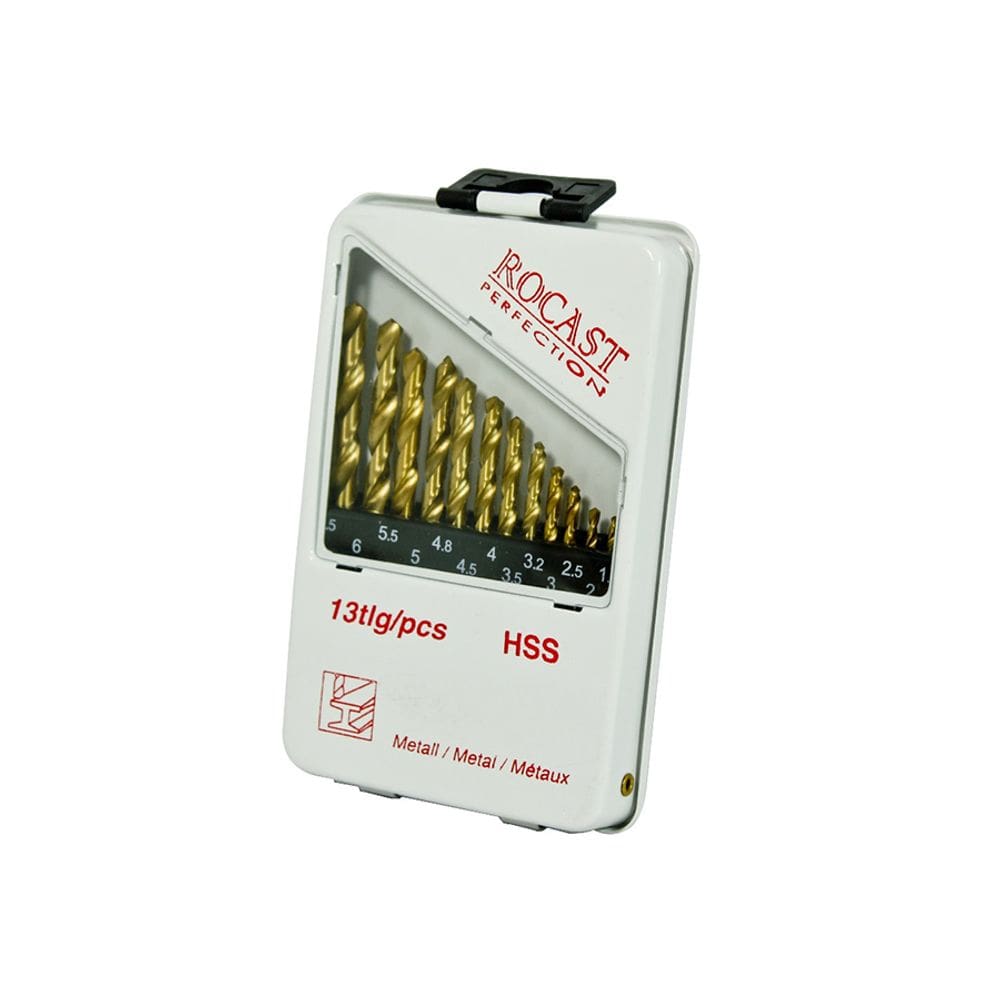 Jogo de Brocas Helicoidais com 13 Peças 1/16" a 1/4"