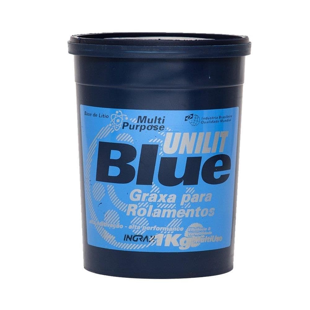 Graxa de Lítio Azul Unilit Uso Geral Rolamentos PTG 195°C 1kg - Embalagem com 12 Unidades