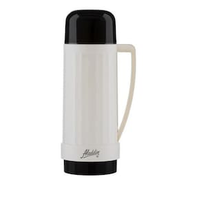 Garrafa Térmica 1L Continental Branca Tampa Preta Aladdin