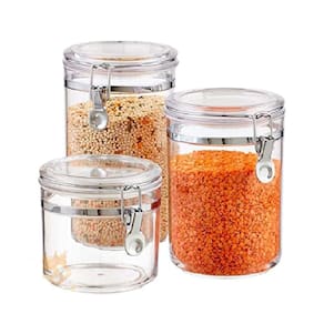 Kit 3Und Porta Mantimentos Alimento Hermético Acrílico Wincy