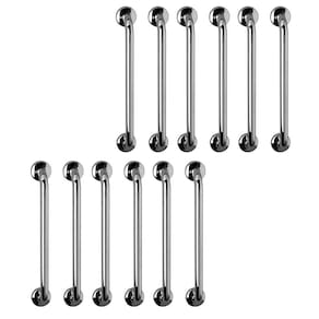 Barra de Apoio 60cm Aço Inox Kit 12 Unidades Acessibilidade Suporte Idoso Criança Gestante Banheiro Box Segurança Corrimao Escada Evita Acidente