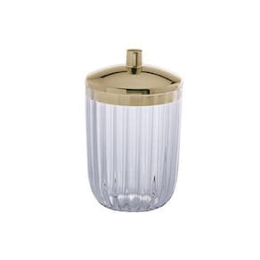 Porta Algodão E Cotonete Canelatta - Cristal