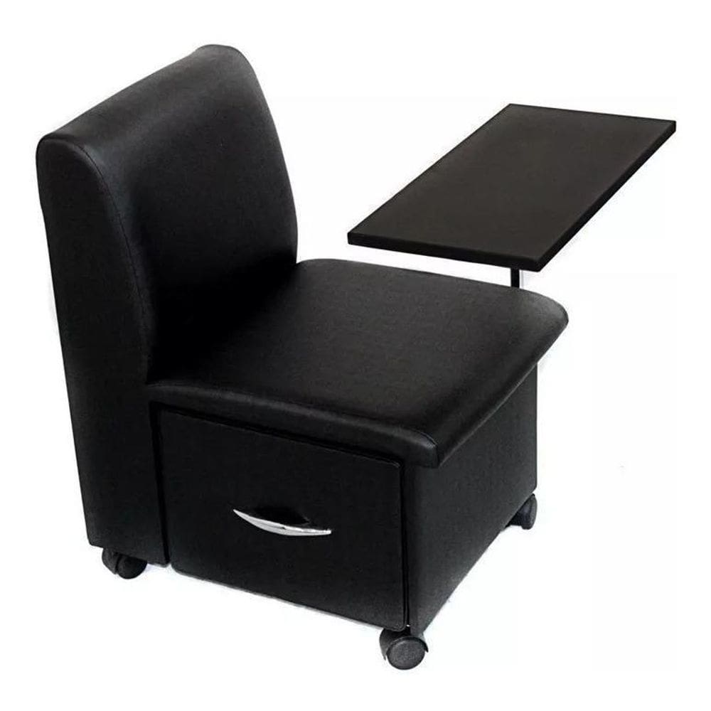 Cadeira Ciranda De Manicure Corano Cor Preto Modelo Premium
