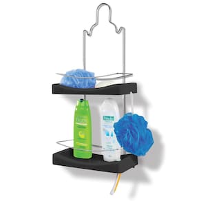 Porta Shampoo Duplo Cromo Colors Preto