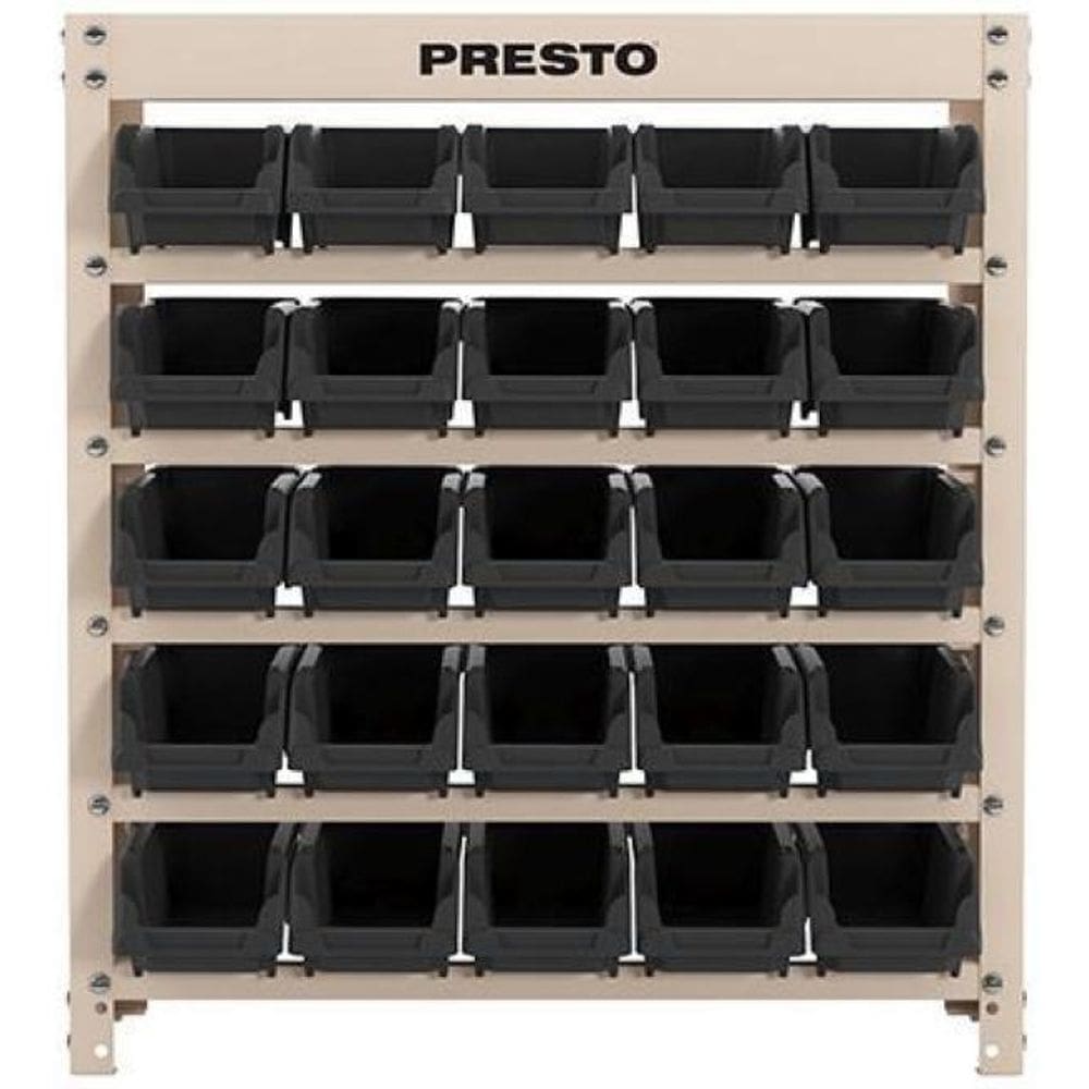 Estante Organizadora Preto c/ 25 Gavetas Empilháveis