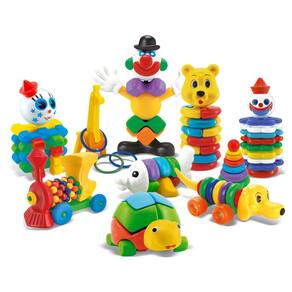 Kit Brinquedos Encaixe E Desencaixe 124 Pçs Em Plástico Jott