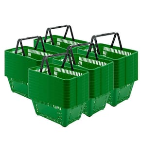 Kit 50 Cestas De Compras Plástica 16L Verde