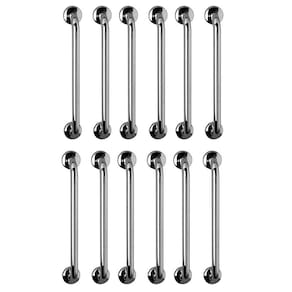 Barra de Apoio 60cm Aço Inox Kit 12 Unidades Acessibilidade Criança Idoso Gestante Suporte Resistente Segurança Corrimao Escada Evita Acidente