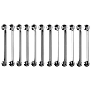 Barra de Apoio 60cm Aço Inox Kit 12 Uni Acessibilidade Criança Idoso Gestante Banheiro Box Suporte Resistente Evita Acidente Segurança