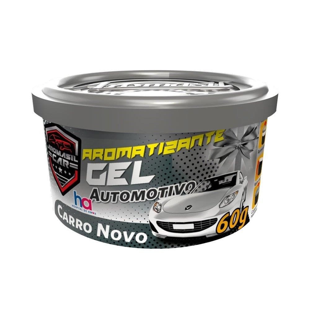 Aromatizante Gel Automotivo Aromasil Car Carro Novo 60G