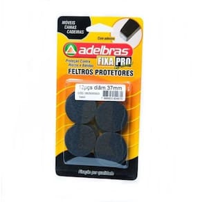 Feltro Grande Redondo 37 Mm 12 Peças Com Adesivo
