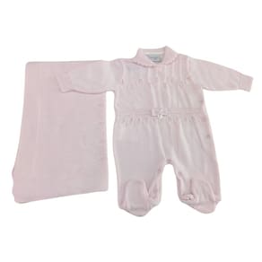 Saida Maternidade Fem Tricot Noruega Rosa claro