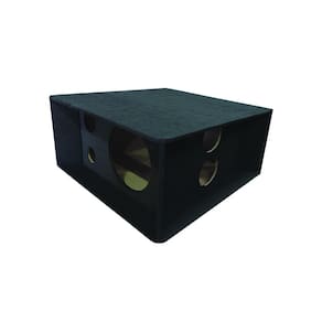 Caixa RLP Vazia para Carro Emborrachada 2 12"+ 2TW + 2DR + 2 Duto