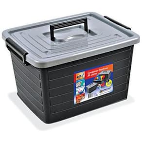 Container Caixa Organizador Multiuso 30L Preto Arqplast
