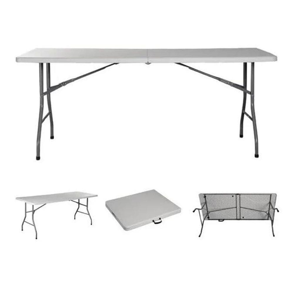 Mesa Dobravél Vg Home Branco Retangular 180X74X74Cm