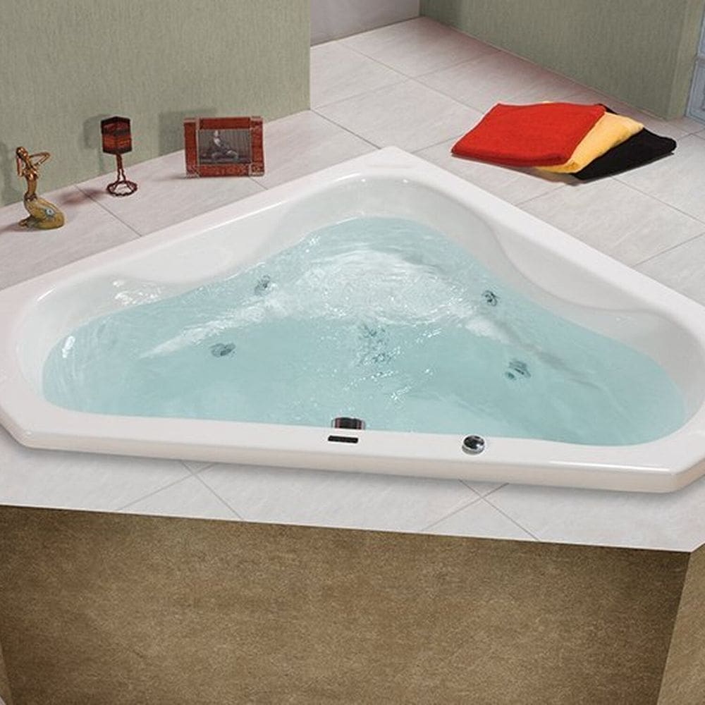 Banheira de Hidromassagem Quantum em Gel Coat Gran Luxo com Aquecedor 147 Cm - Volume Ideal 270 Litr - 110V
