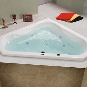 Banheira de Hidromassagem Quantum em Gel Coat Gran Luxo com Aquecedor 135 Cm - Volume Ideal 250 Litr - 110V