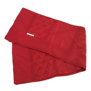 Manta Tricot Unissex Noruega Vermelho - marinho - off white