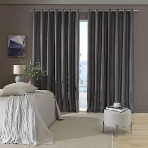 CORTINA CORTA LUZ TECIDO BLEND 4,20 x 2,50 TAUPE - BELLA JANELA